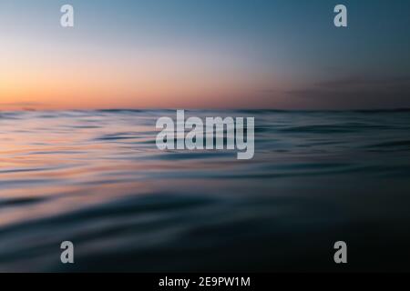 Last sunset light on a Fuerteventura beach Stock Photo