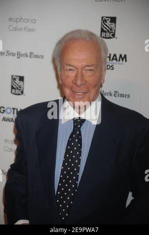 6th Feb 2021. FILE: Christopher Plummer Dies at 91. Manhattan, United States Of America. 28th Nov, 2011. NEW YORK, NY - NOVEMBER 28: Christopher Plummer attends IFP's 21st annual Gotham Independent Film awards at Cipriani, Wall Street on November 28, 2011 in New York City. People: Christopher Plummer Credit: Storms Media Group/Alamy Live News Stock Photo