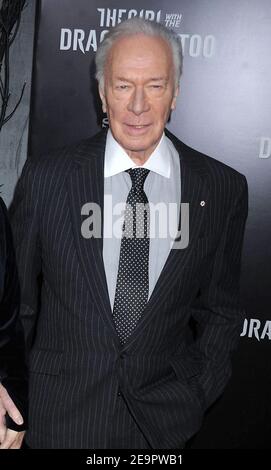 6th Feb 2021. FILE: Christopher Plummer Dies at 91. Manhattan, United States Of America. 14th Dec, 2011. NEW YORK, NY - DECEMBER 14: Christopher Plummer Elaine Taylor attends the 'The Girl With the Dragon Tattoo' New York premiere at Ziegfeld Theater on December 14, 2011 in New York City. People: Christopher Plummer Elaine Taylor Credit: Storms Media Group/Alamy Live News Stock Photo