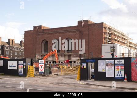 Redevelopment Swedish Georgian Art Deco Architecture Council Building Hammersmith Town Hall King Street Hammersmith, London W6 9JU Ernest Berry Webber Stock Photo