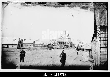 Morris Island, South Carolina. Unidentified camp Stock Photo