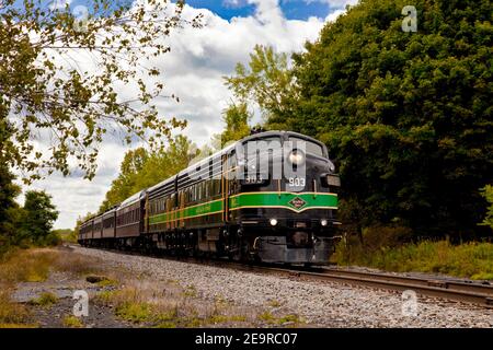 903 Historic Reading Railroad FP-7 Locomotive out of Steamtown National Historic Site, Scranton, Pennsylvania Stock Photo