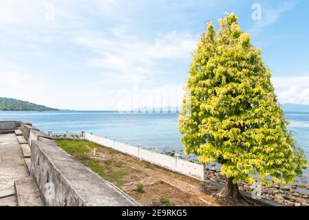 Ambon City, Kota Ambon, Pasar Merdika, Ambon Bay, Fort Amsterdam, Celebes, Banda Sea, Indonesia Stock Photo