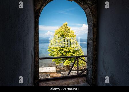 Ambon City, Kota Ambon, Pasar Merdika, Ambon Bay, Fort Amsterdam, Celebes, Banda Sea, Indonesia Stock Photo