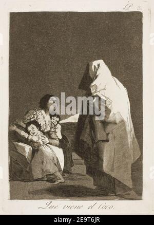 Goya - Caprichos - No. 03 - Que viene el Coco. Stock Photo