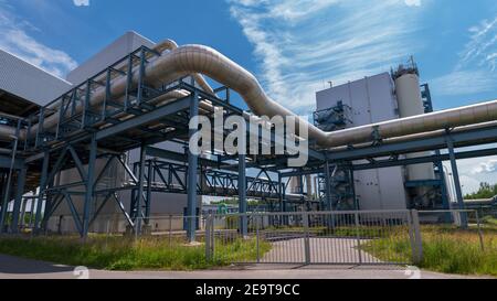 Piping of an industrial plant Stock Photo