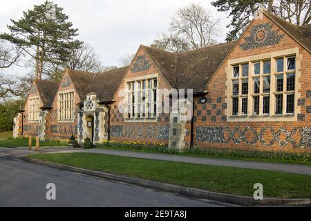 The library of Bradfield College, historic school in the Berkshire Village of the same name built in the 19th century. Stock Photo