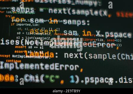 Mobile app developer. Innovative startup project. Website programming code. IT business. Stock Photo