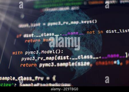 Software development. Internet security hacker prevention. SEO optimization. Modern tech. Stock Photo