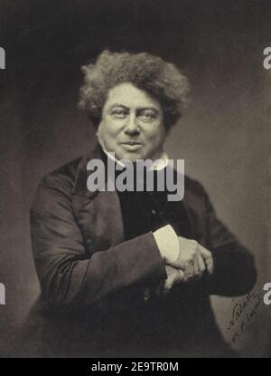 Photo CDV Originale Alexandre DUMAS Père Par NADAR - Tirage Albuminé Avant 1900 - Format 10,5x6,3 Cm
