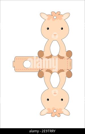 Cute easter egg holder penguin template. Retail paper box for the easter egg.  Printable color scheme. Laser cutting vector template Stock Vector Image &  Art - Alamy