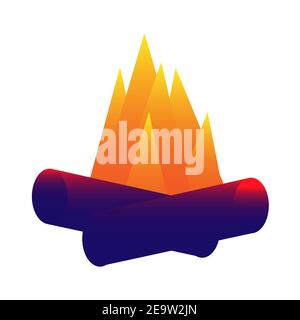 Bonfire icon isolated vector illustration Stock Vector