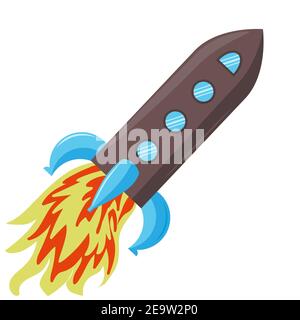 Rocket launch icon vector illustration Stock Vector
