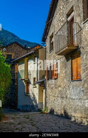A narrow street in the old town of Les Bons Stock Photo