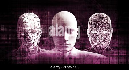 Deep Learning and Machine Artificial Intelligence Concept Stock Photo