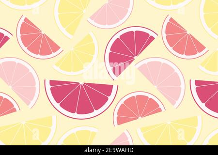 Orange, lemon, lime, pomelo slice elements. Stock Vector