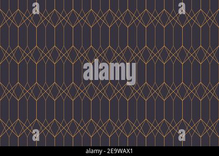 Seamless, abstract background pattern made with repeated lines forming polygonal shapes. Stock Photo