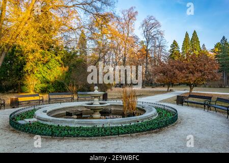 Park surrounding Vrana palace in Sofia, Bulgaria Stock Photo