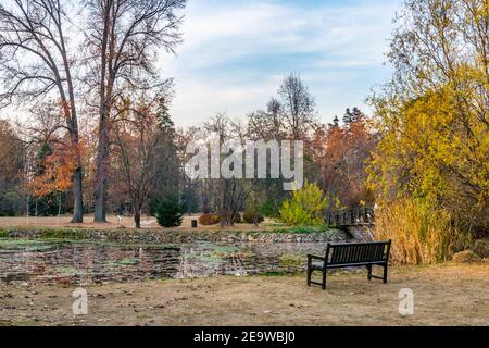 Pond at Vrana palace estate in Sofia, Bulgaria Stock Photo