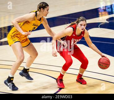 Berkeley, CA U.S. 05th Feb, 2021. A. Utah Utes guard Kemery Martin (15) goes to the basket during the NCAA Women's Basketball game between Utah Utes and the California Golden Bears 62-51 win at Hass Pavilion Berkeley Calif. Thurman James/CSM/17�Թ����� Live News Stock Photo