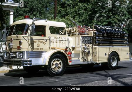 USA US-Fire Truck MACK C Model Pumper Stock Photo