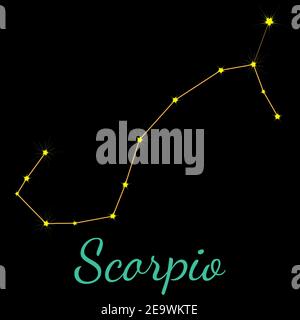 Scorpio vector constellation with stars Stock Vector