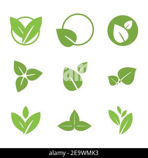 Ecology nature organic bio logo or green icon element Premium Vector Stock Vector