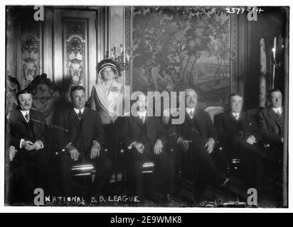 National League team owners including Gary Herrmann, Charles Ebbets and Mrs. Helene Robison Britton (baseball) Stock Photo