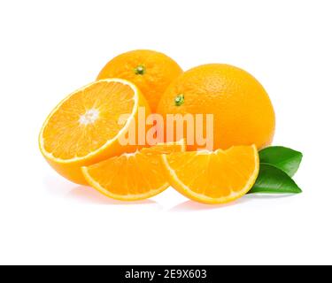 Orange fruit isolated on white background Stock Photo