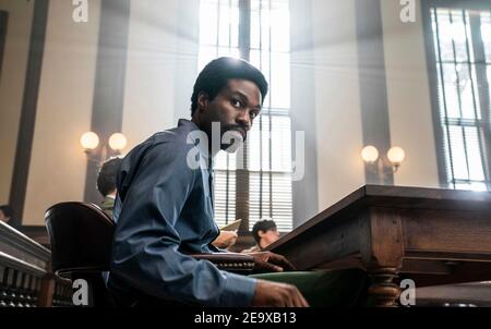 YAHYA ABDUL-MATEEN II in THE TRIAL OF THE CHICAGO 7 (2020), directed by AARON SORKIN. Credit: DREAMWORKS PICTURES / Album Stock Photo