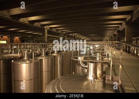 Rows of Rioja  Fermentation Vtas Stock Photo