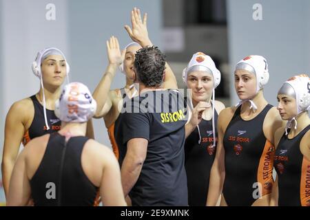 Roma, Italy. 05th Feb, 2021. SIS Roma during SIS Roma vs Olympiakos SF Piraeus, Waterpolo EuroLeague Women match in Roma, Italy, February 05 2021 Credit: Independent Photo Agency/Alamy Live News Stock Photo