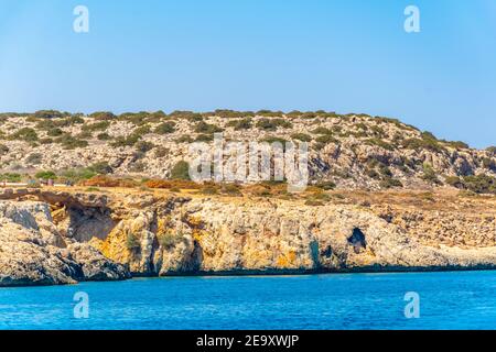 Sea caves at cap greco in the south-eastern cyprus Stock Photo