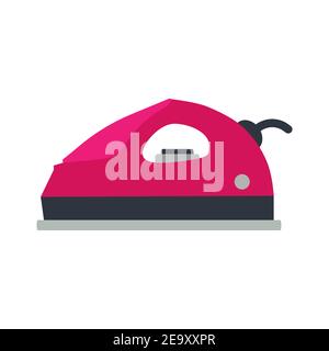 Iron steam appliance laundry housework domestic vector illustration. Home iron steam isolated white hot equipment tool icon. Work device power flatiro Stock Vector