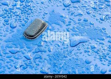 Raining drop on the car body Stock Photo
