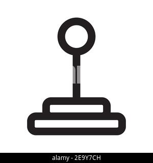 Joystick outline icon isolated on white background. Stock Vector