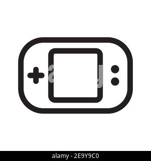 Gaming Handheld Console outline icon isolated on white background. Stock Vector