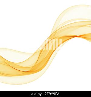 Orange abstract wave. Curves isolated on white background. Design ...