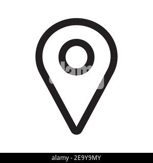 navigation point outline icon isolated on white background. Stock Vector