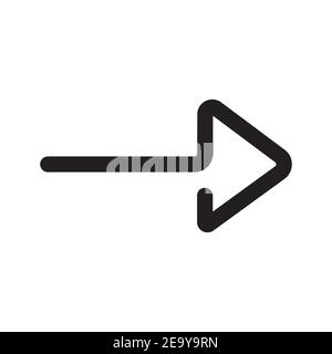 arrow outline icon isolated on white background. Stock Vector