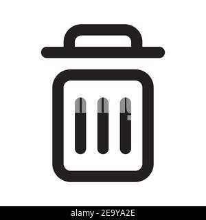 basket outline icon isolated on white background. Stock Vector