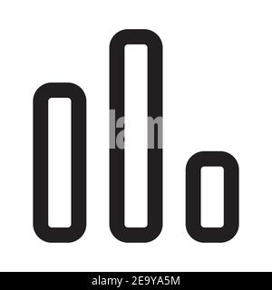 Statistics outline icon isolated on white background. Stock Vector