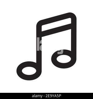 Music outline icon isolated on white background. Stock Vector