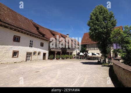 GERMANY, ROTTWEIL, SULZ AM NECKAR, GLATT, JUNE 02, 2019: Courtyard at the moated castle in Glatt Stock Photo