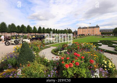 GERMANY, SCHWETZINGEN -  SEPTEMBER 01, 2019: Classic Cars in the Palace Garden at the 15. Internat. Concours d'Elegance Automobile - CLASSIC-GALA Stock Photo