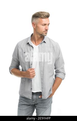 Man Wearing Denim Clothes With Hand in Pocket · Free Stock Photo