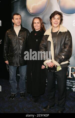French actor Christophe Malavoy, his wife Isabelle and his son Romain attend the French premiere of Martin Scorsese's latest movie, 'The Aviator', starring Leonardo DiCaprio, at the UGC Normandie on the Champs-Elysees in Paris, France, on January 6, 2005. Photo by Klein-Nebinger/ABACA Stock Photo