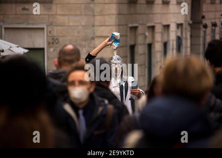 Rome, Italy. 06th Feb, 2021. Rome, 06/02/2021. Designated Italian Prime Minister - and former President of the European Central Bank -, Mario Draghi, held his third day of consultations at Palazzo Montecitorio, meeting delegations of the Italian political parties in his attempt to form the new Italian Government. Credit: LSF Photo/Alamy Live News Stock Photo