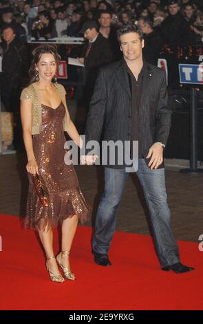 Canadian singer Roch Voisine and wife arrive at the 6th edition of the NRJ Music Awards at the Palais des Festival in Cannes, France on January 22, 2005. Photo by Steeve/ABACA. Stock Photo