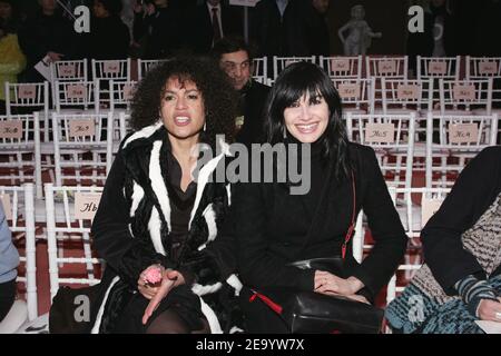 French singer Victor Lazlo and actress Helena Noguera seated on the front row to attend French designer Christian Lacroix's Haute-Couture Spring-Summer 2005 collection presentation in Paris, France, January 25, 2005. Photo by Pierre Hounsfield/ABACA. Stock Photo